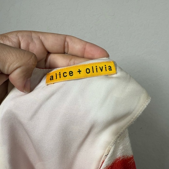 Alice And Olivia Essie Printed Taffeta Dress SEE MEASUREMENTS - Picture 5 of 7